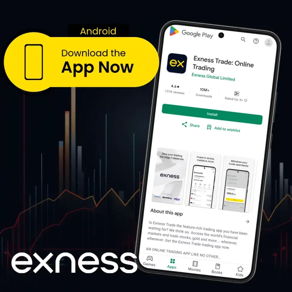 Selalu perhatikan pembaruan aplikasi Exness